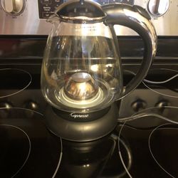 Capresso H20 Glass Rapid Boil Water Kettle 48 Oz or 6 Cups Excellent Condition