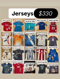20 jerseys for $330