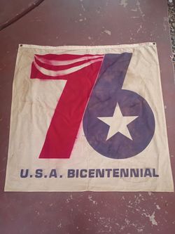 USA Bicentennial 76 Vintage Flag Banner