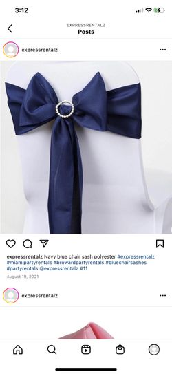 polyester navy blue sash