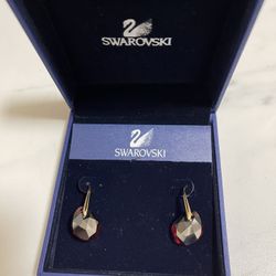 Swarovski Red Crystal Drop Pierced Earrings #1032280 