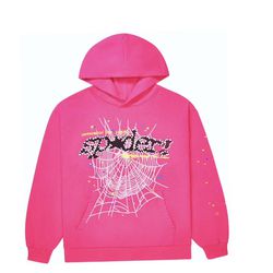 Sp5ider Pink Hoodie Large Real*Authenticated