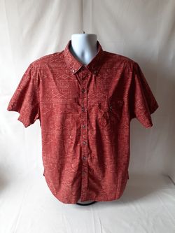 Copper Oak mens short sleeve button-down shirt size XL