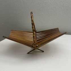 Vintage Boho Jungalow Bamboo MCM Basket