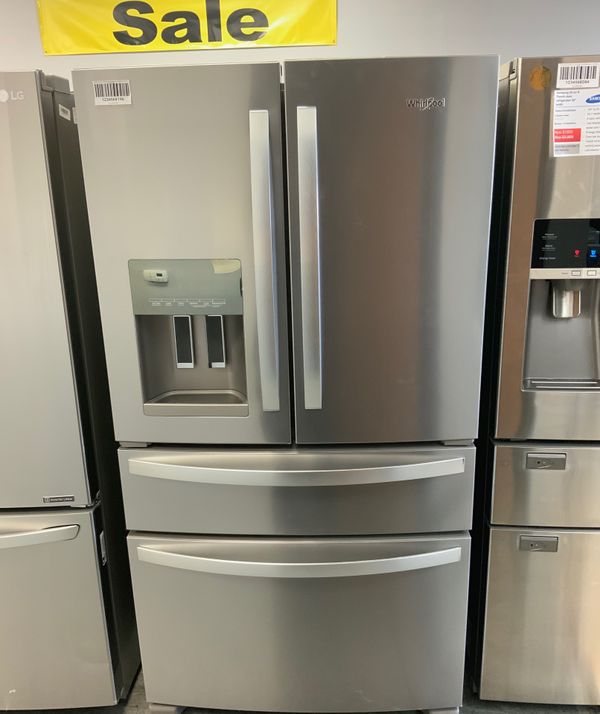 Whirlpool 25 Cu.Ft 4 door French door refrigerator. Take home for only 5 down! And 90 days same