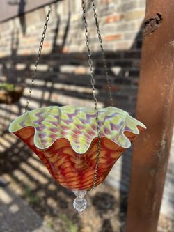 Art Glass Hanging Vase