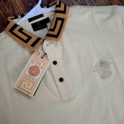 Versace Polo Cream Color large Slim Fit