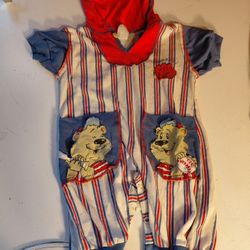 Gerber 0-6 Months Baby Teddy Bears Baseball Pajamas
