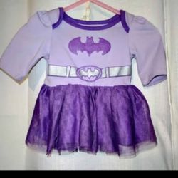 Batgirl Play Dress — Sparkle Tulle Overlay — Girls Newborn