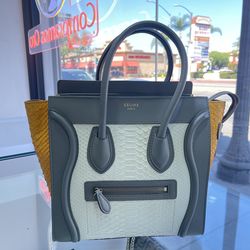 Céline Mini Luggage Python Bag