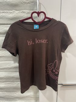 Rare vintage y2k Jim Benton Happy Bunny “Hi Loser” skull tee