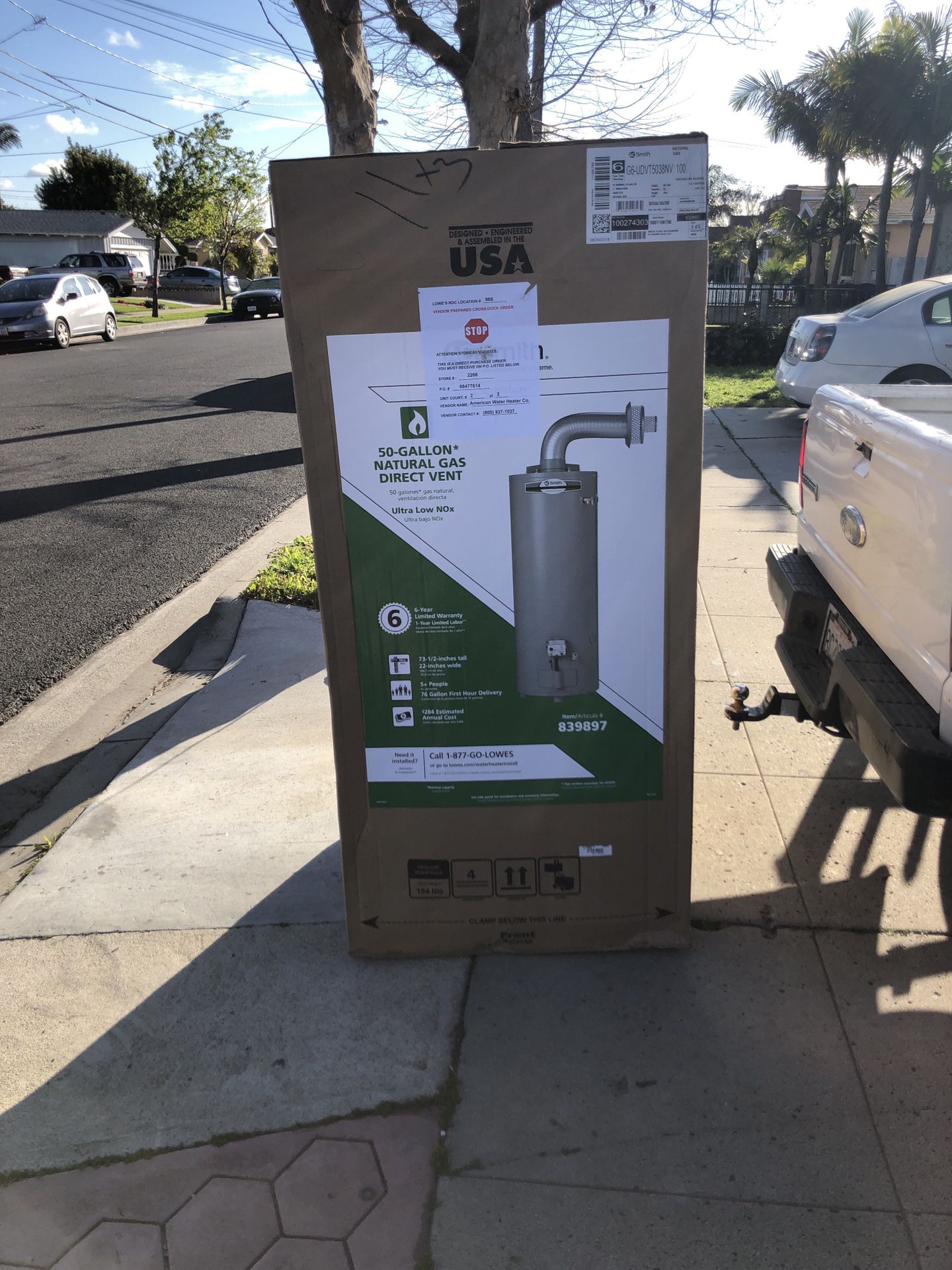 Hot water heater. New in box