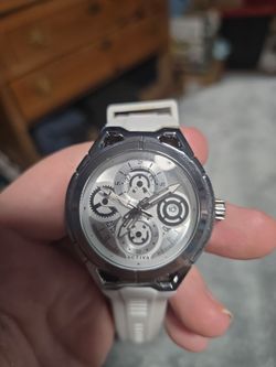 Activa Chronograph Watch White Rubber Strap