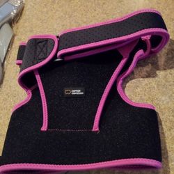 Pink & Black Dog Compression Harness Large. 