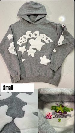 Sp5der Grey Hoodie Size Small