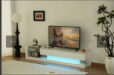 TV STAND  ( HIGH GLOSS AND LEDD LIGHTS  )