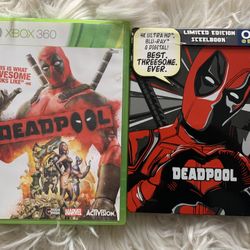 Deadpool 4K Blu-Ray Digital Best Buy Steelbook Tattoos Decals & Xbox360 Game Lot