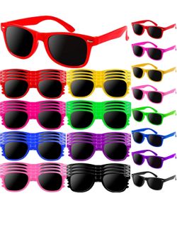 New OCTERIC Kids Sunglasses Bulk, Neon Sunglasses with UV400 Protection for Kids Party Favors for Boys and Girls