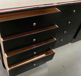 8 drawer black color