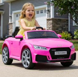 Audi TT RS Roadster Kids Ride-On Car, Pink