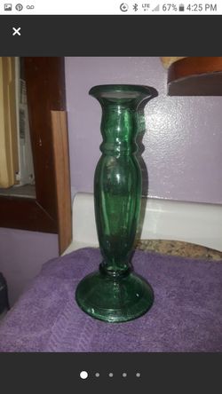 Green vases