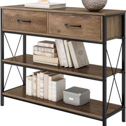 Tv stand / console table with two drawers and shelves