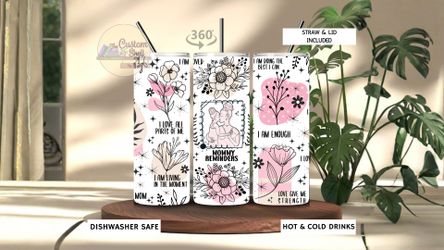 Boho Mommy Reminders Affirmations 20 Oz Stainless Steel Tumbler (READ DESCRIPTION)