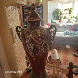 Red China Antique Vase 2ft High