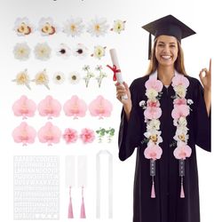 New graduation lei kit blue and pink available each $40