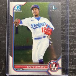 2022 Bowman Chrome Eddys Leonard 1st Bowman Rookie Baseball Card #BCP-57