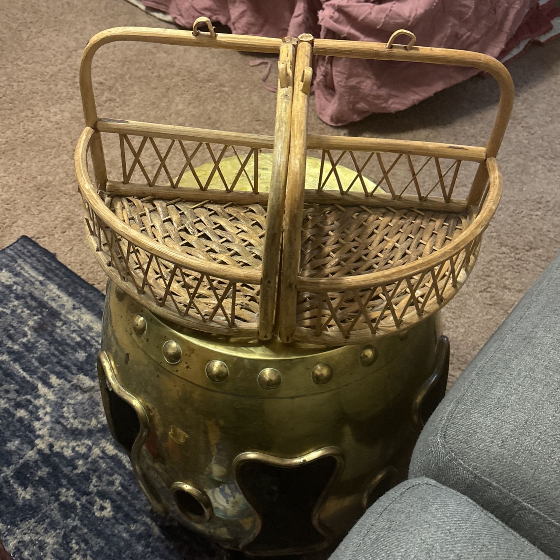 Boho Rattan Corner Shelves