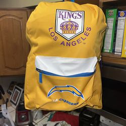 La Kings X Chargers Large Yellow Backpack