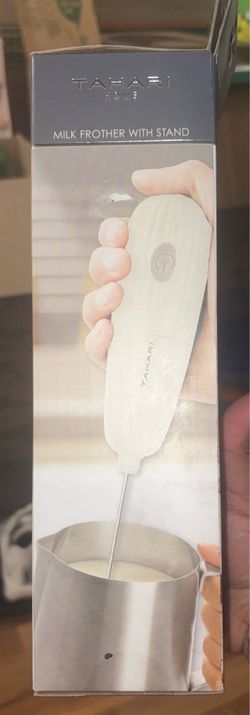 NEW Tahari Home Milk Frother with Stand – Battery Operated Coffee Frother