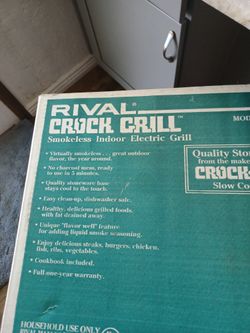 Rival Crock Grill. Never Used. Model 5750