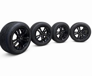 2015-2026 Ford Mustang OEM Gloss Black Wheels & Continental Tires
