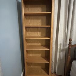 Oak Veneer Standing Book Shelf