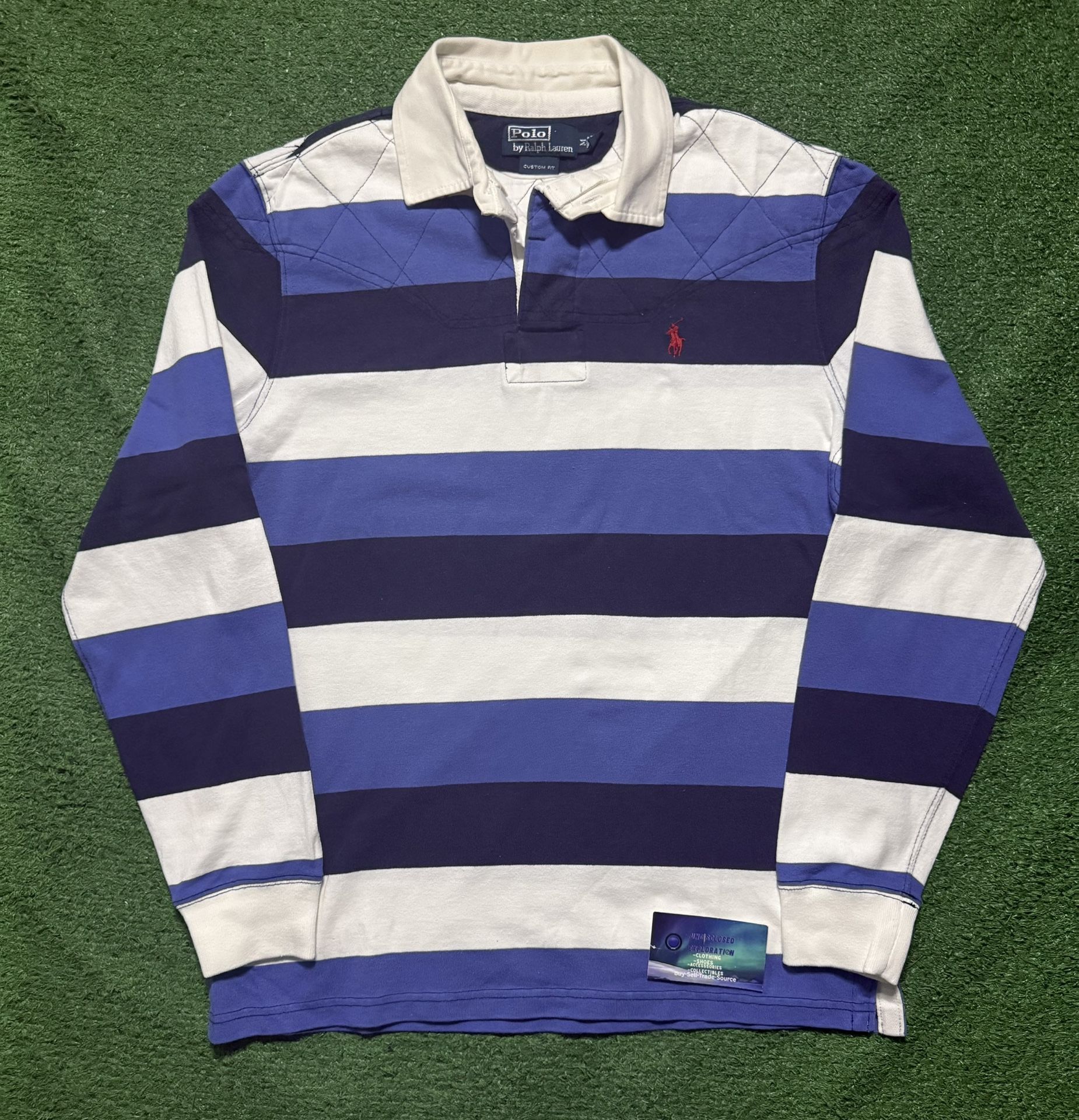Vintage Polo Ralph Lauren Striped Rugby Long Sleeve Medium
