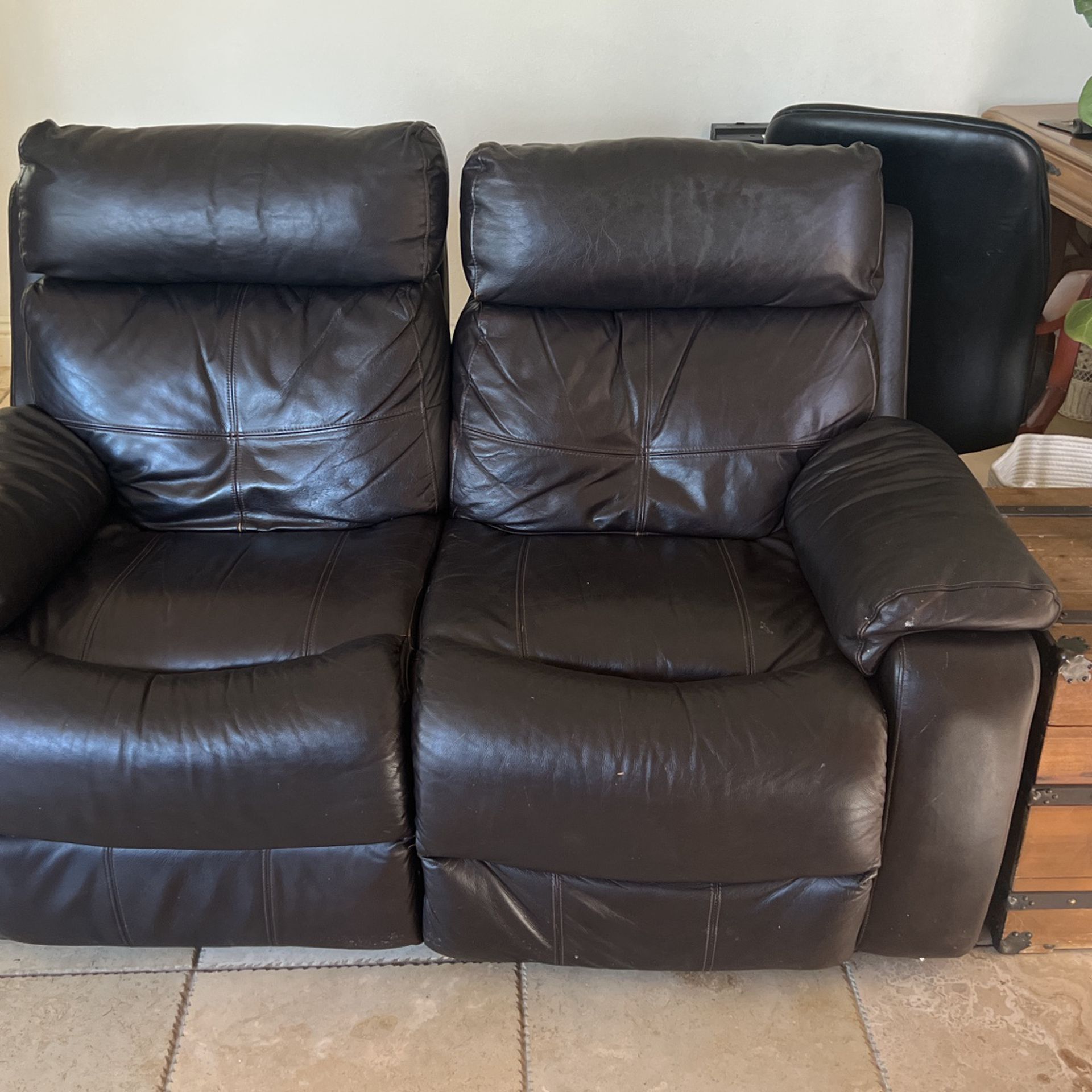 Electric Leather Reclining Couch