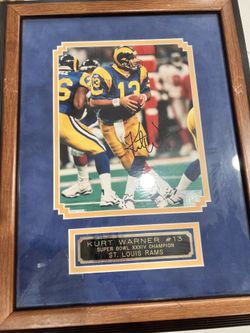 Kurt Warner Autograph Framed