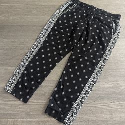 Old Navy Pull On Pants Size S Black White  Lightweight Cropped