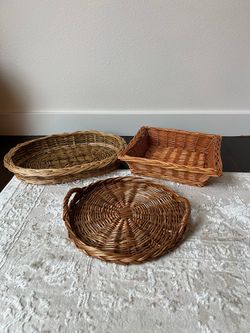 Set of 3 Wicker Baskets