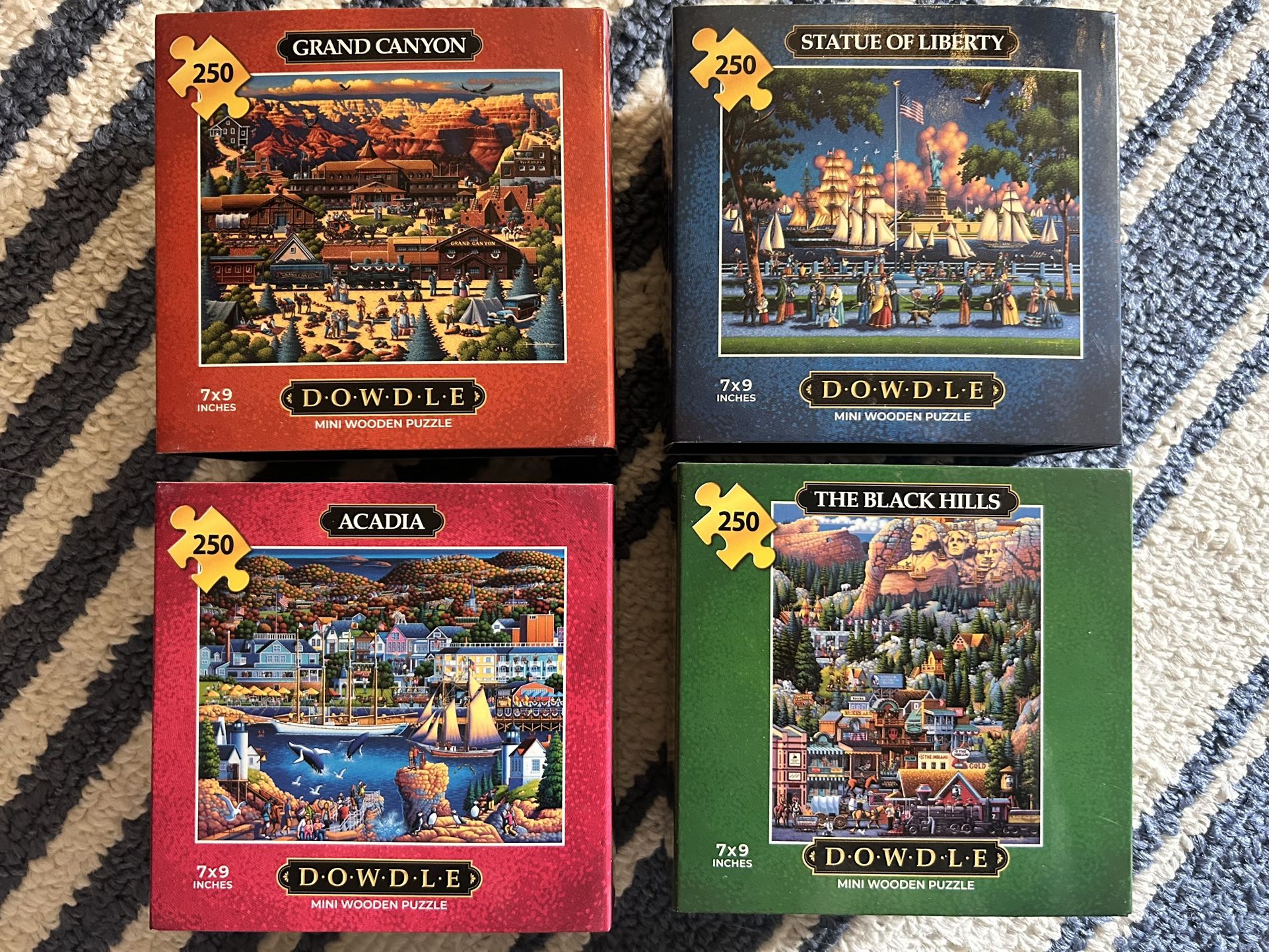 Set Of 4 7x9 Inch Dowdle Puzzles