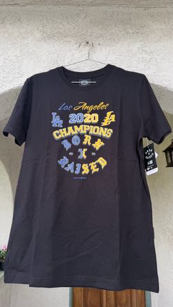 BXR BORN RAISED LOS ANGELES CHAMPIONSHIP SHIRT SZ MEDIUM LAKERS DODGERS NEW ERA SUPREME NIKE