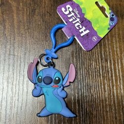 Lilo Stitch Bag Clip Key Flexible Disney Keychain Ring Soft Touch Monogram Int