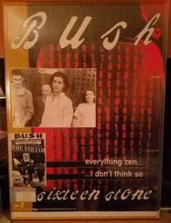 Rare 1995 Framed Bush Concert Promo Poster with ticket and promo flyer