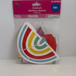 Rainbow Celebrate Or Happy Birthday Banner 
