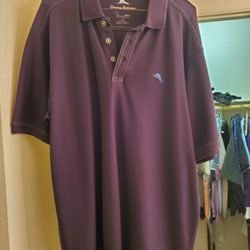 Tommy Bahama Men's Large Black Polo Shirt