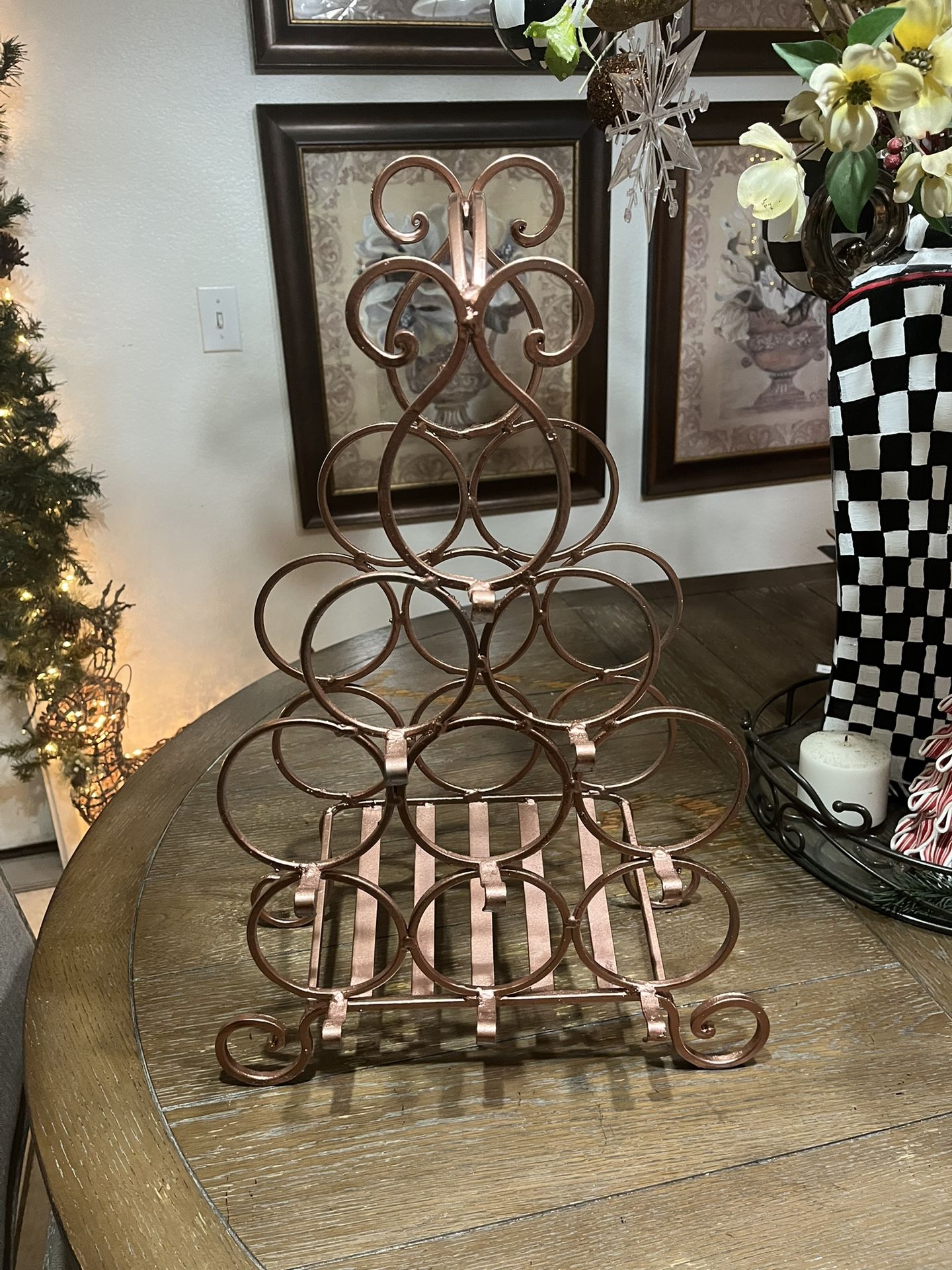 Wrought Iron Wine Rack