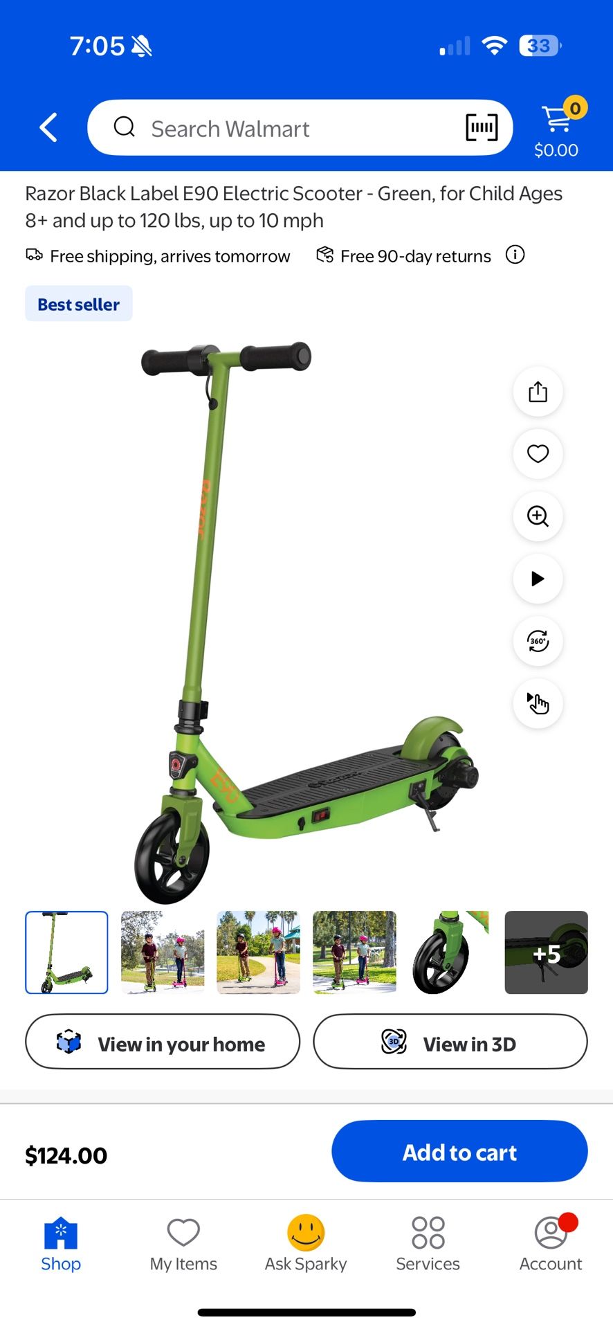 Kids electric scooter Up To 120 Pound 