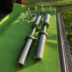 Olympic (for 2” Hole Plates) Dumbbell Handles With Spring Collars